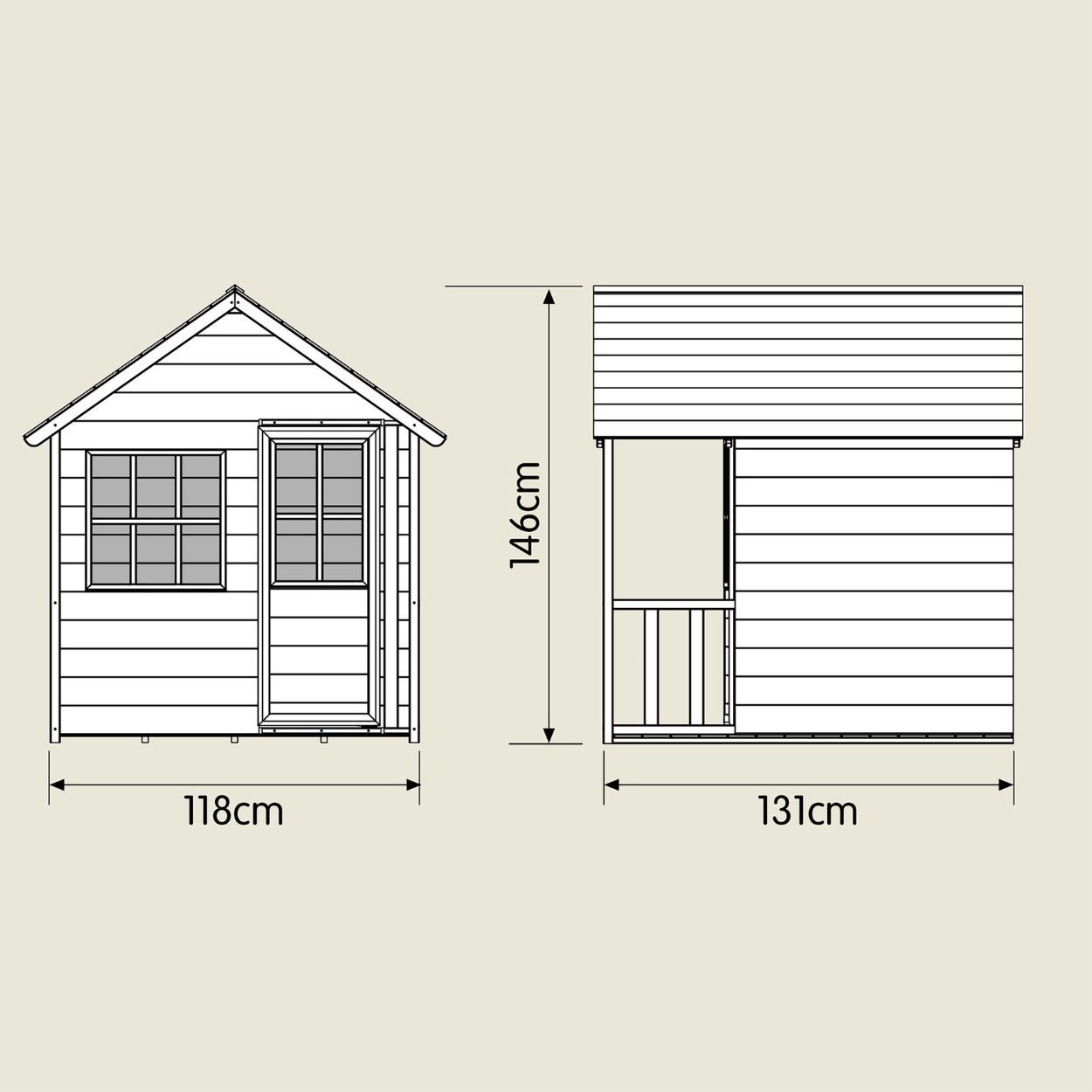 TP Forest Cabin Wooden Playhouse