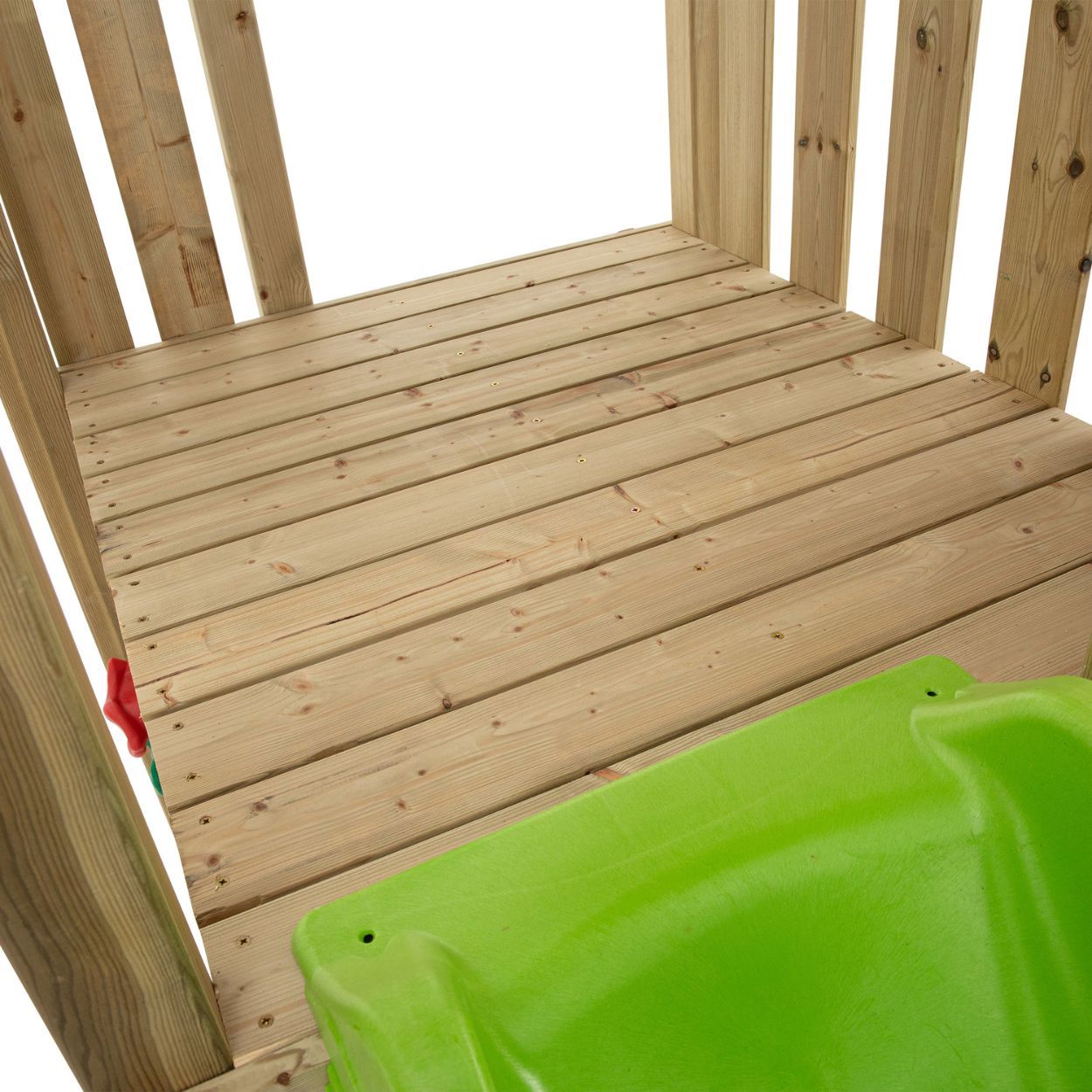 TP Skywood Play Tower with Climbing Wall with Slide