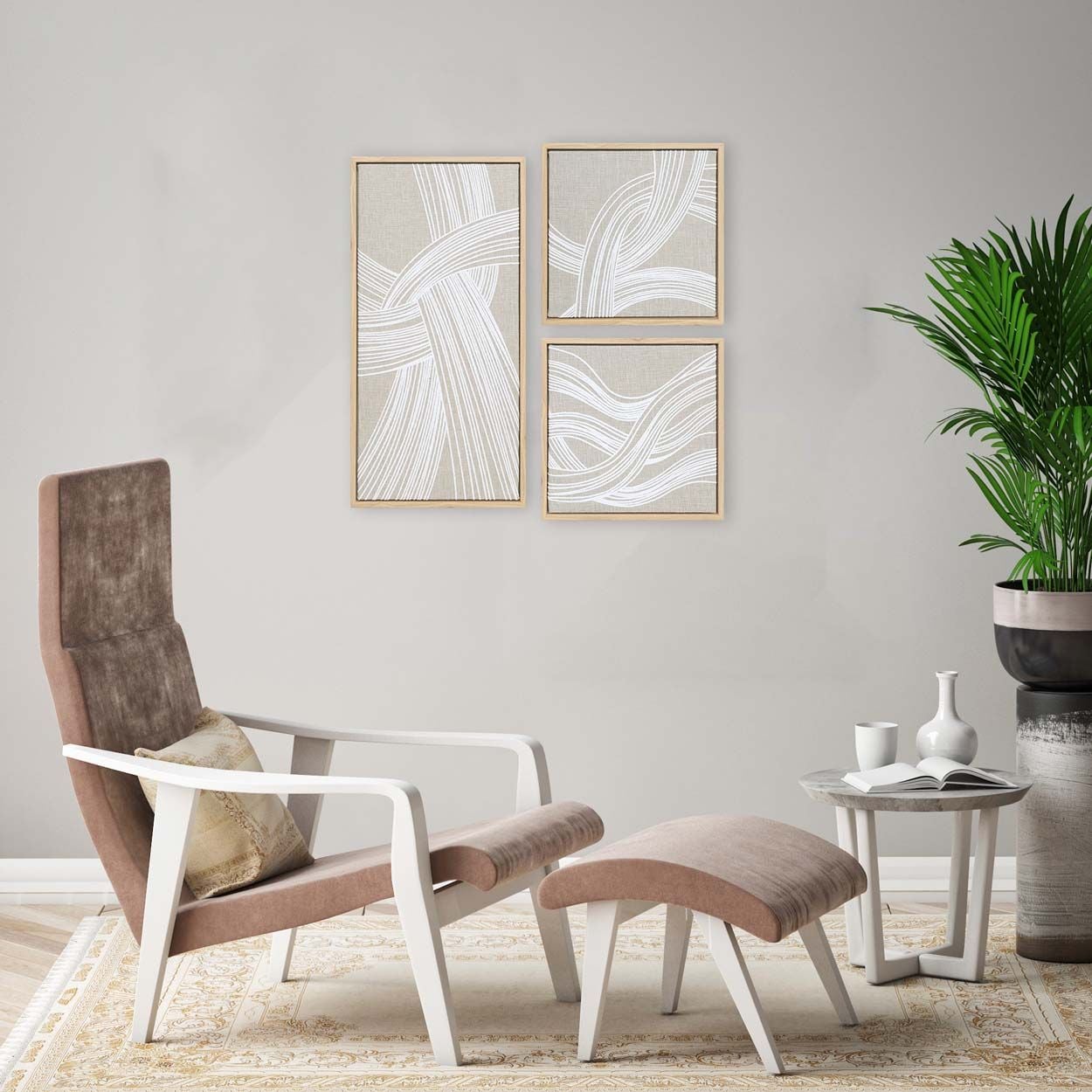 Geometric Lines Wall Art 3 Set