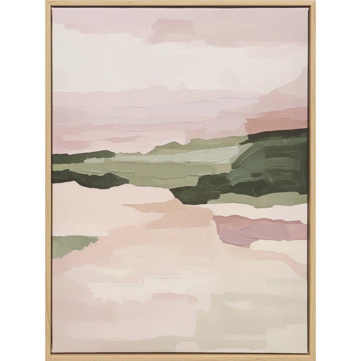 Blush Pink Abstract Landscape Wall Art 3 Set 30x40cm