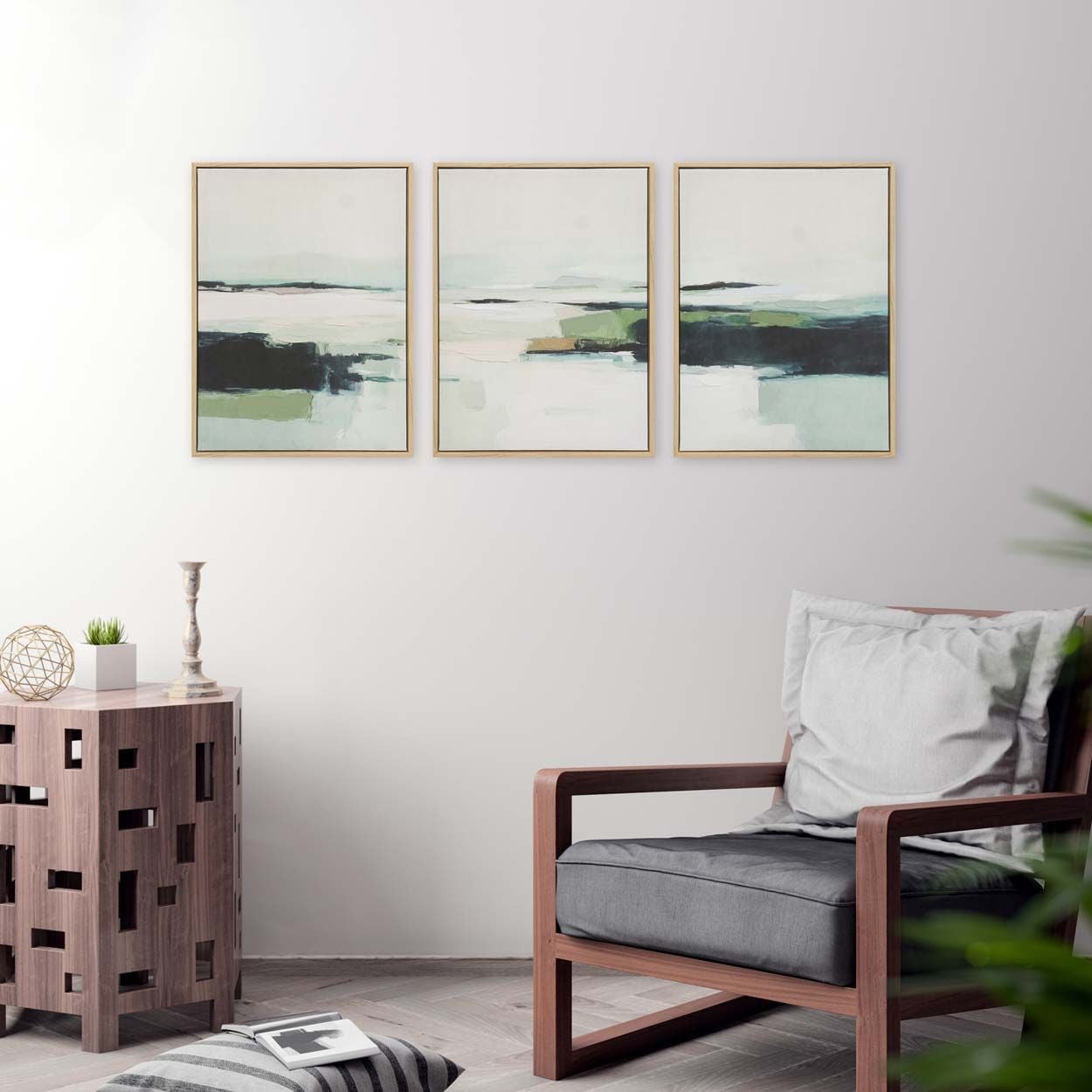 Green Landscape Wall Art 3 Set 30x40cm