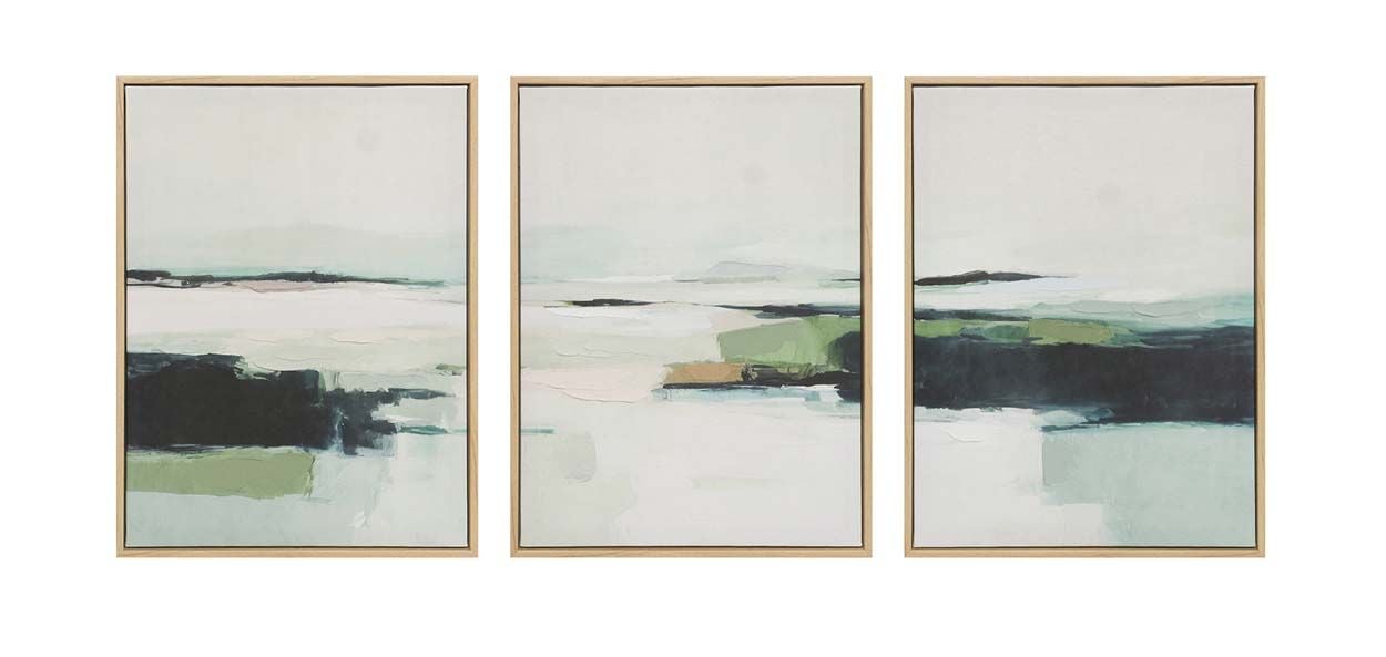 Green Landscape Wall Art 3 Set 30x40cm