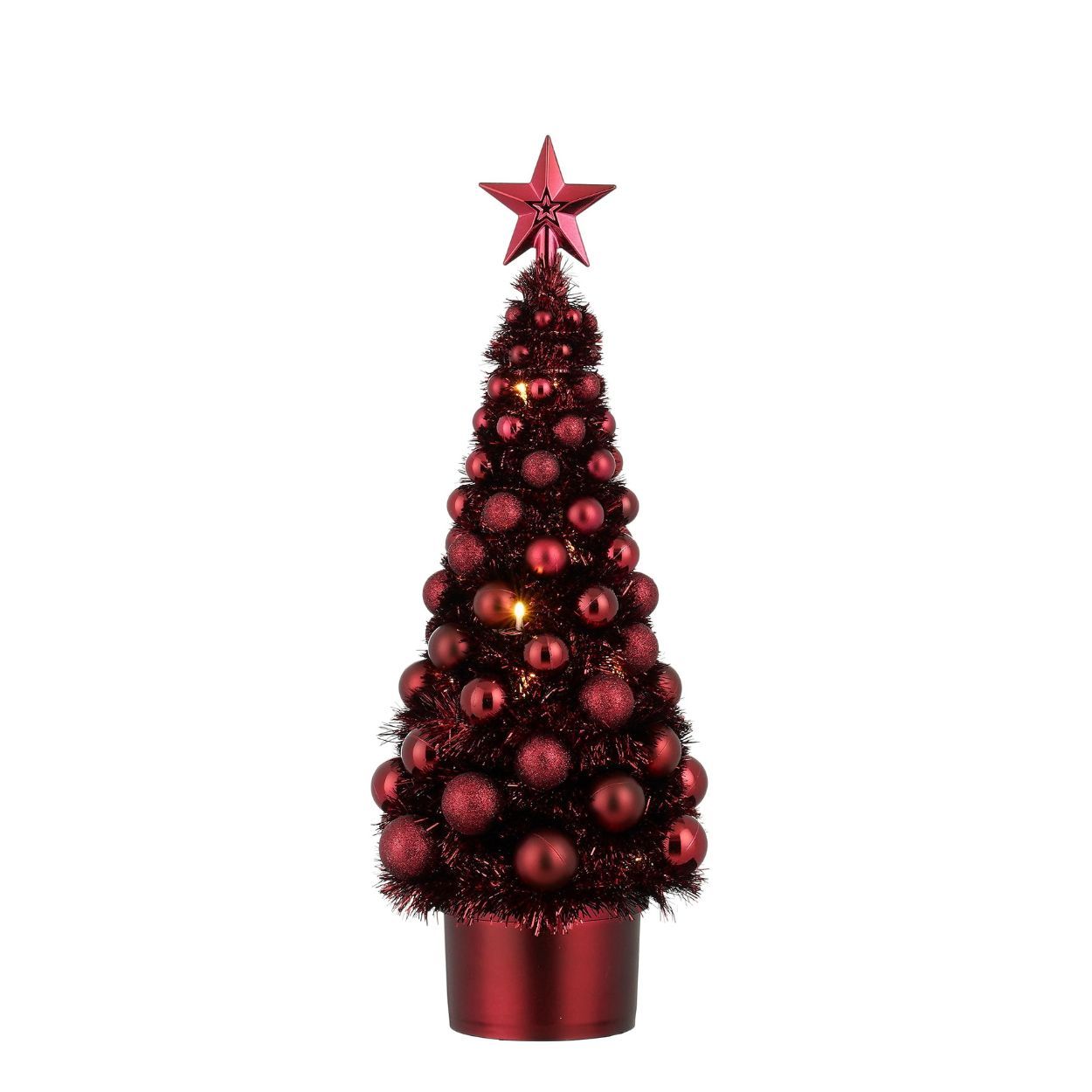 Christmas Tree Dark Red 52cm