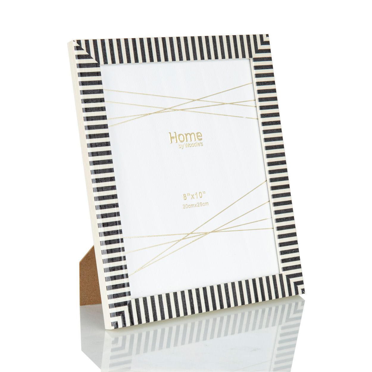 Black & White Stripe Photo Frame 8x10