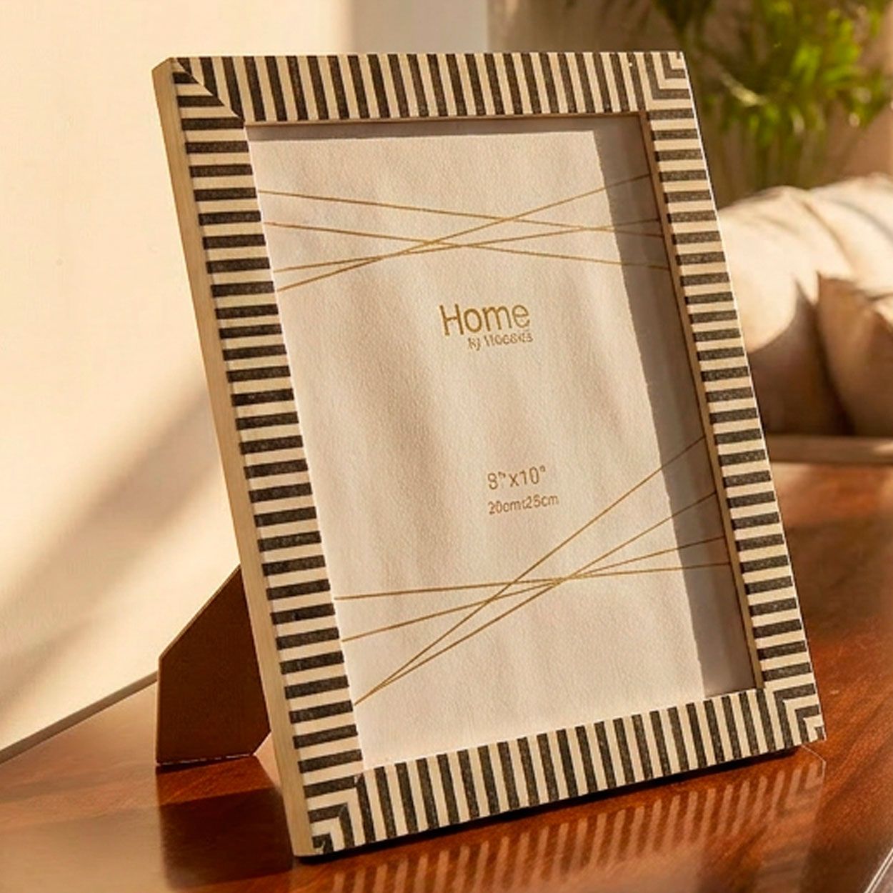 Black & White Stripe Photo Frame 8x10