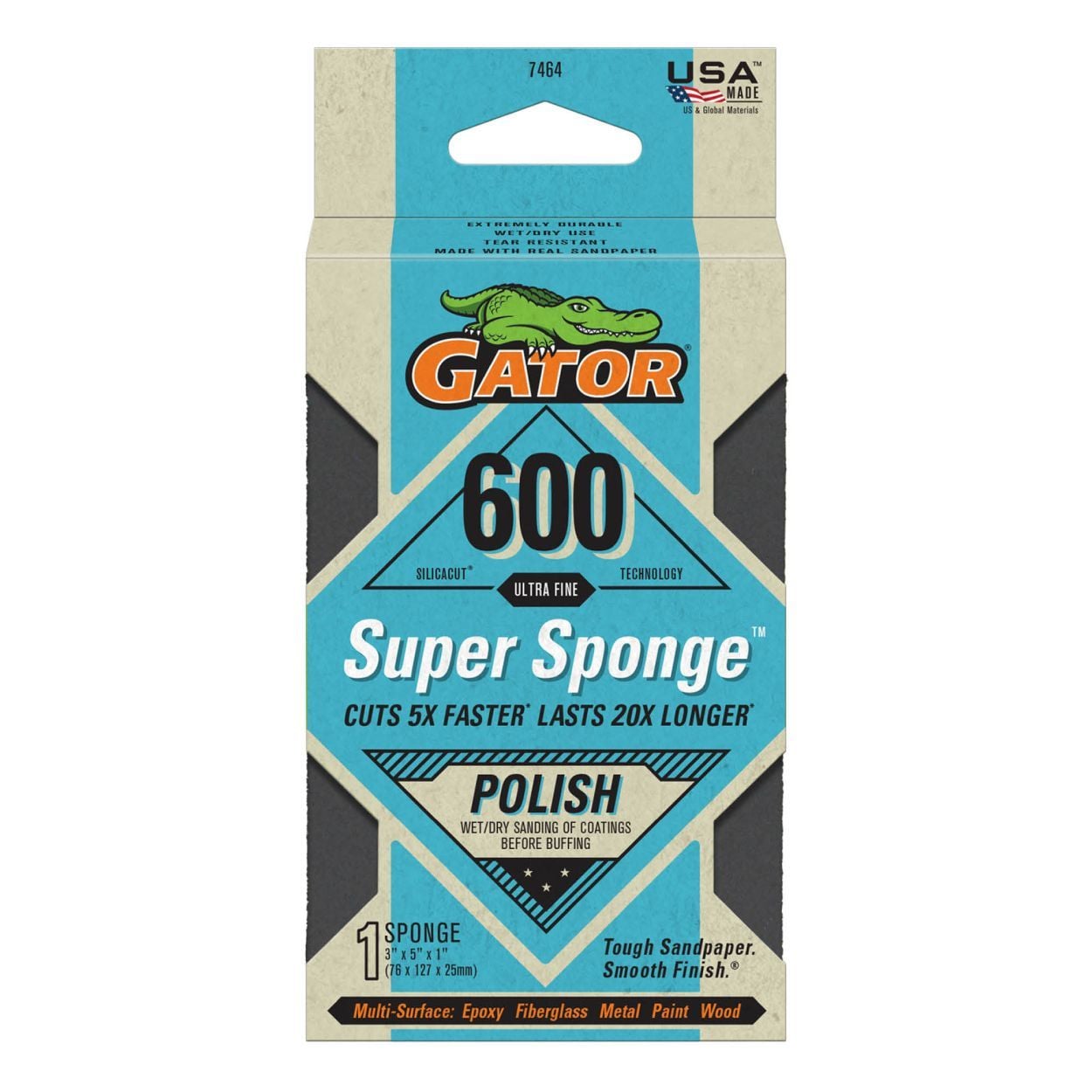 GATOR SUPER SANDING SPONGE 600 GRIT