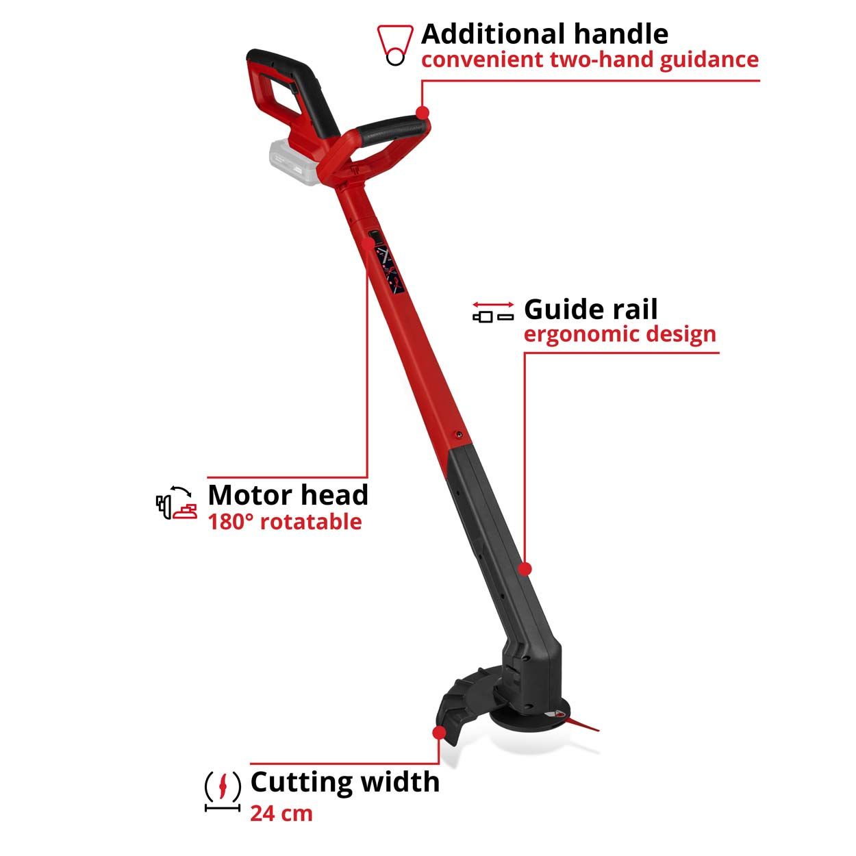 Einhell PXC 18V Cordless Grass Trimmer 24cm Cutting Width