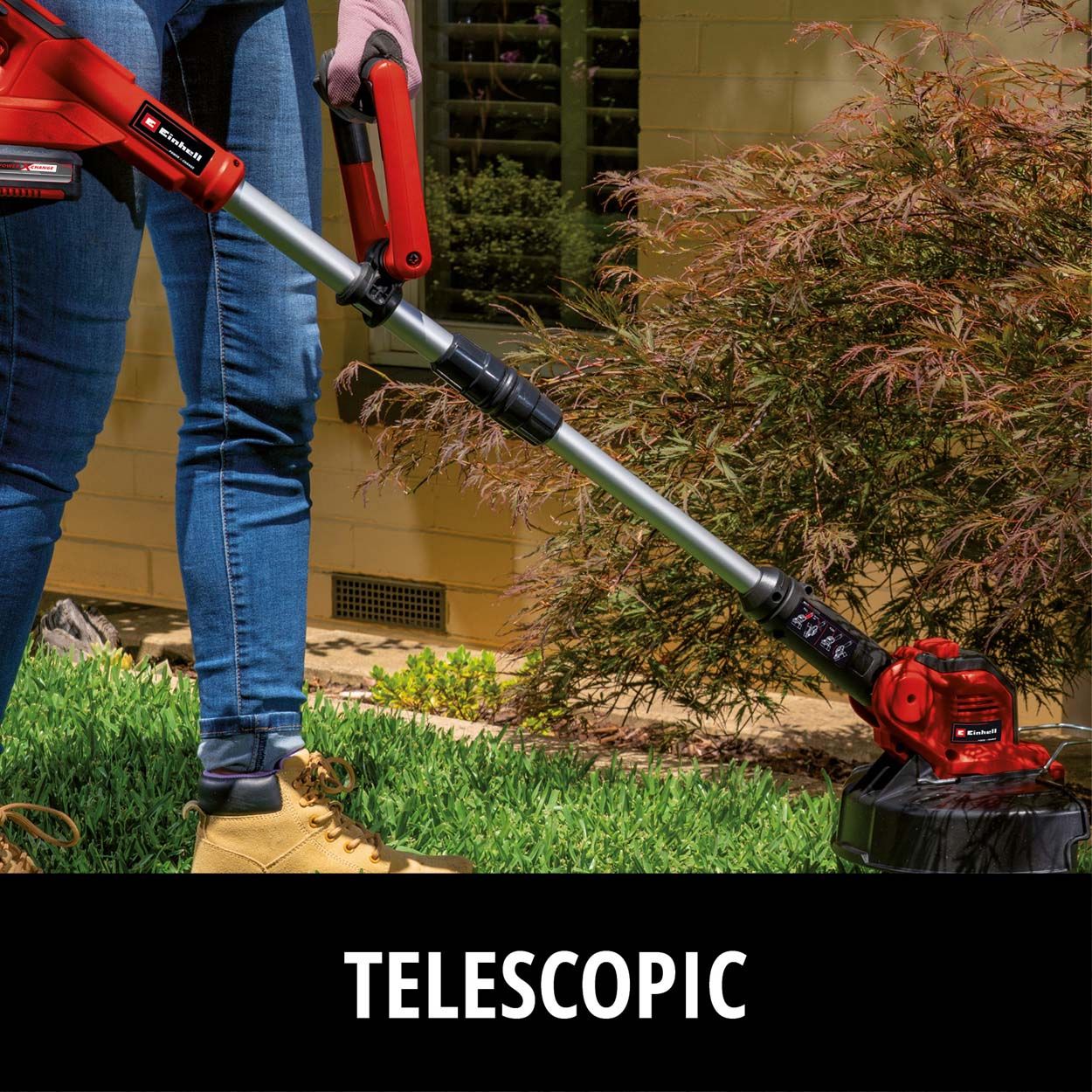 Einhell 18V Cordless Grass Trimmer & Mower Kit 28cm Cut Wdt