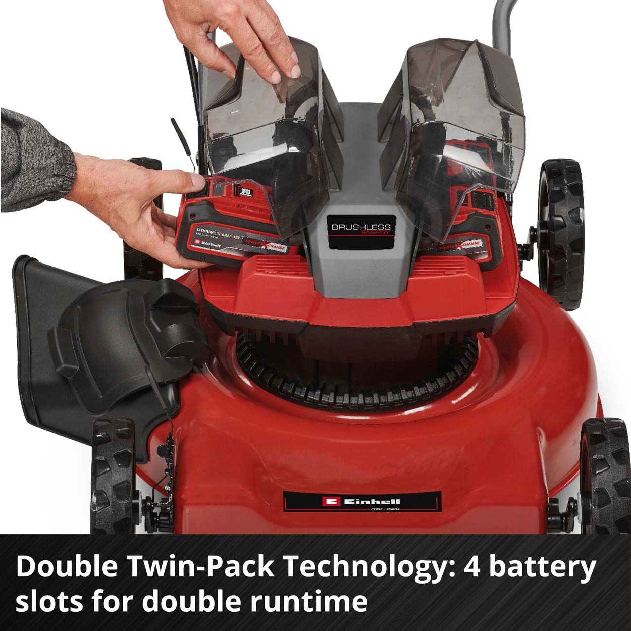 Einhell PXC36V Cordless Brshls Mulching Mower 48cm Cut Wdt