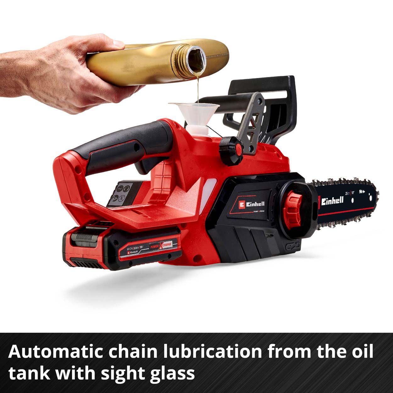 Einhell PXC 18V Cordless Chainsaw 23cm Cut Length 1x3.0Ah