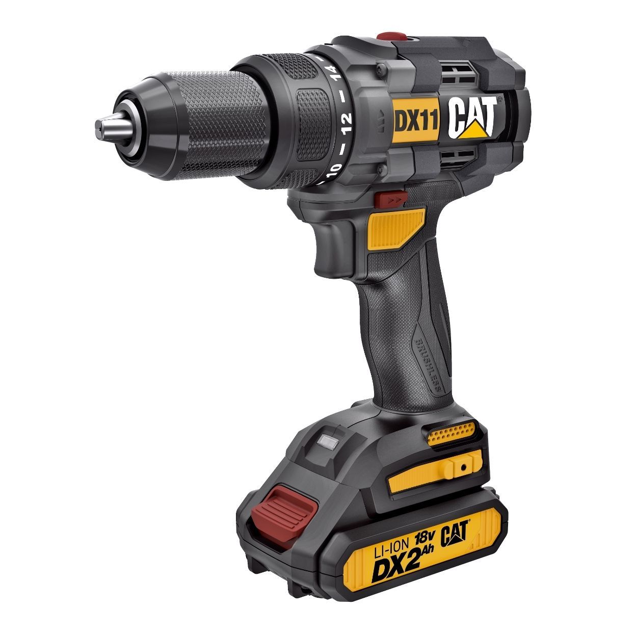 Cat Drill Driver DX11 Brushless 18V 2 x 2.0Ah