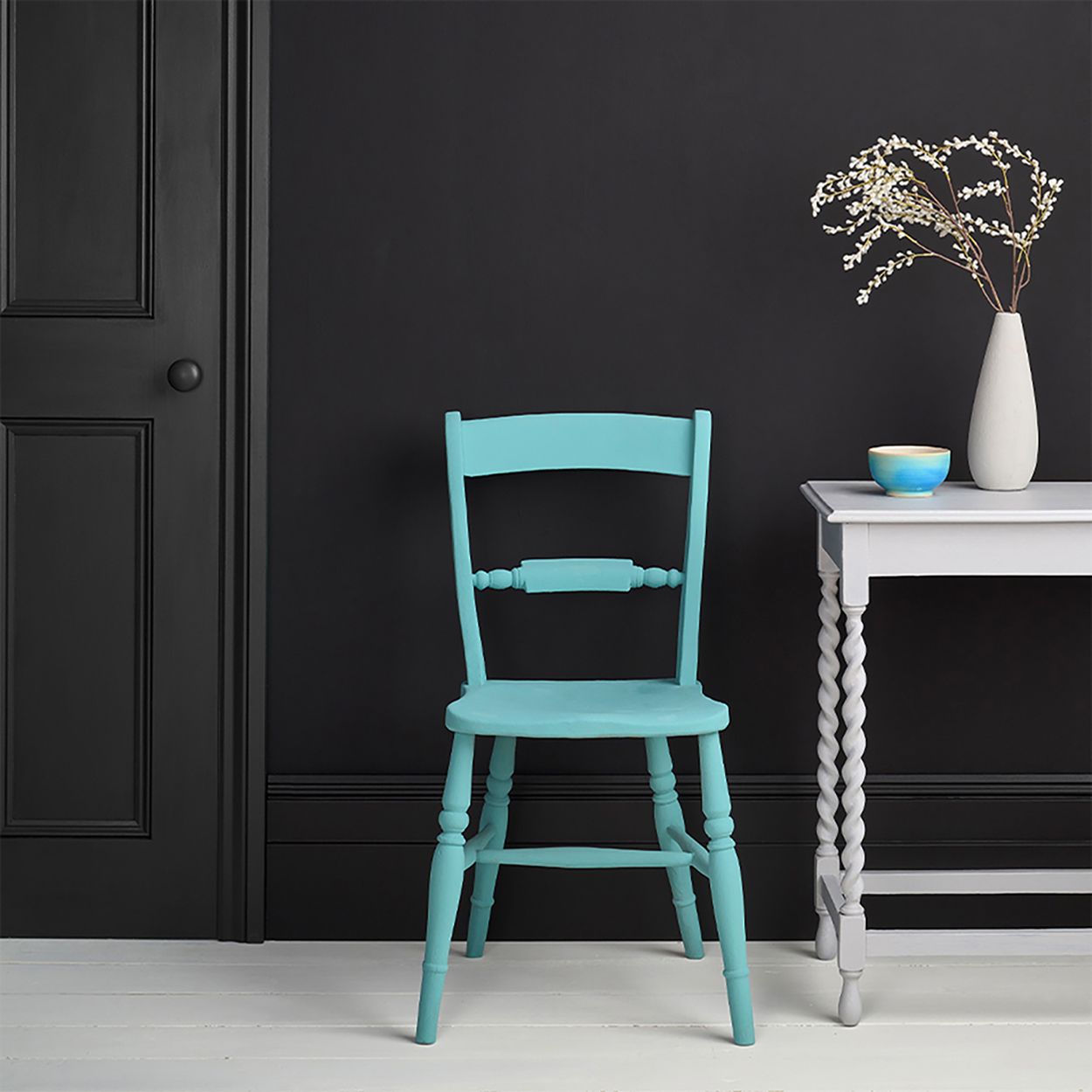 Annie Sloan Satin Paint Athenian Black 750ml