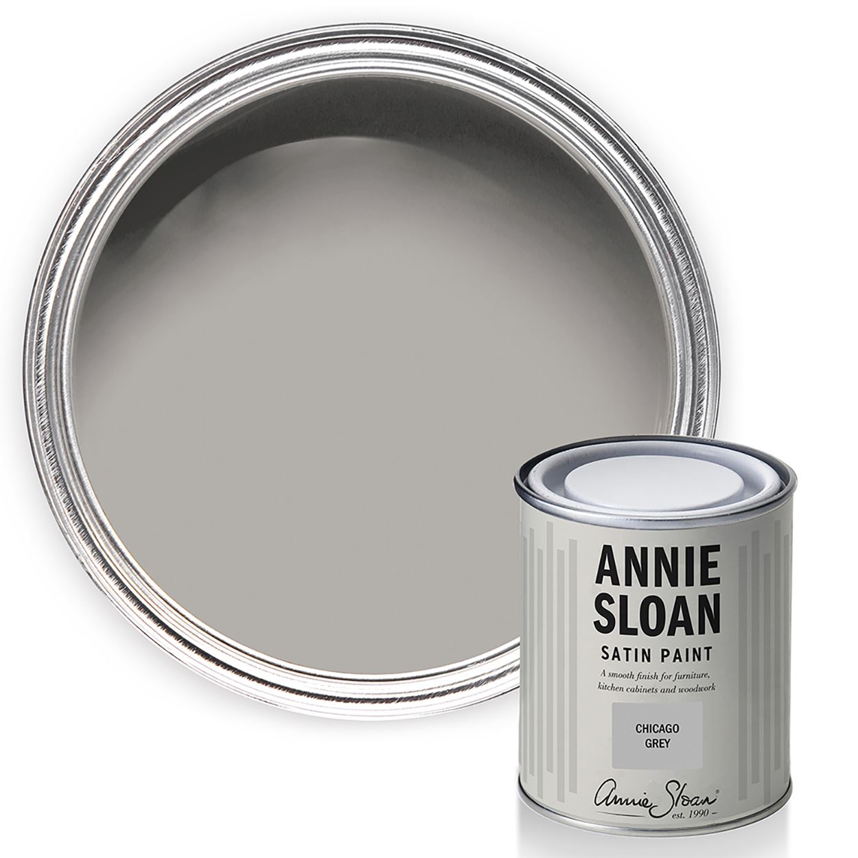 Annie Sloan Satin Paint Chicago Grey 750ml