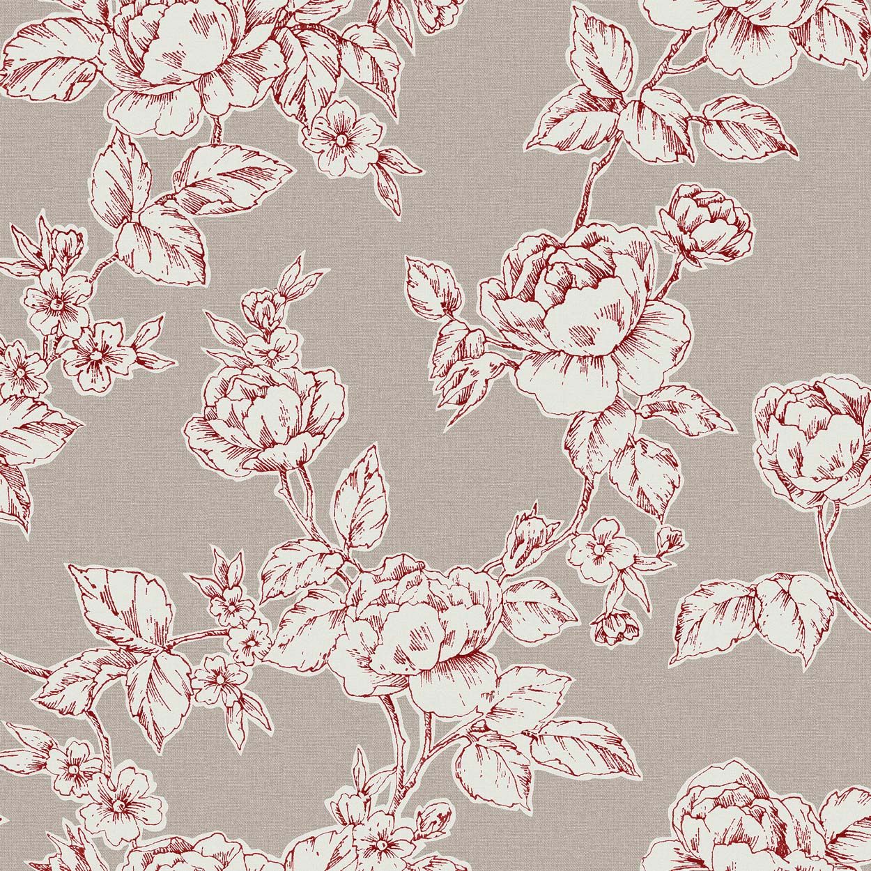 Laura Ashley Pollington Roses Dk Dove Grey Wallpaper