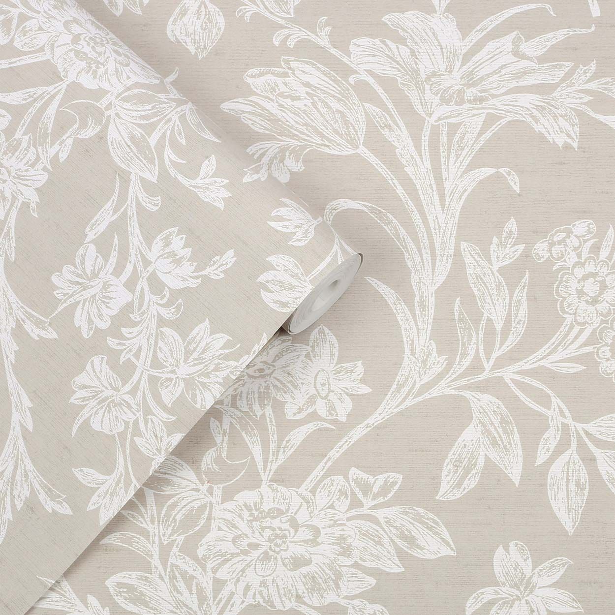 Laura Ashley Lloyd Dove Grey Wallpaper