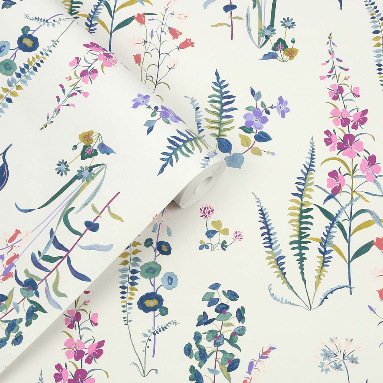 Laura Ashley Meadowvale Sprigs Violet Wallpaper