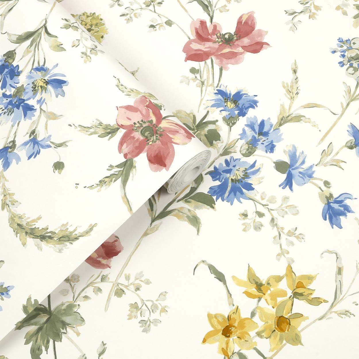 Laura Ashley Poppy Meadow Multi Wallpaper