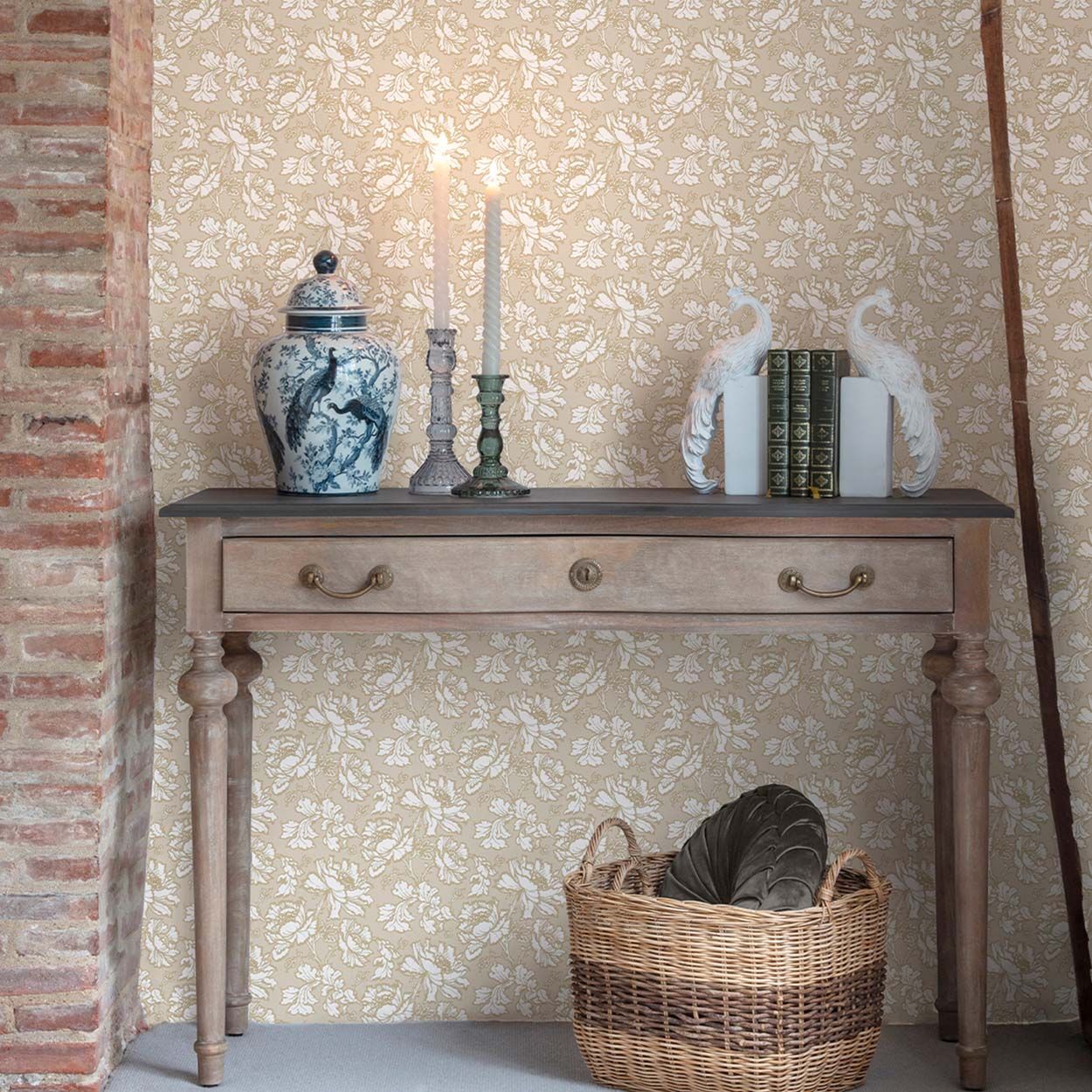 Laura Ashley Tamara Gold Wallpaper