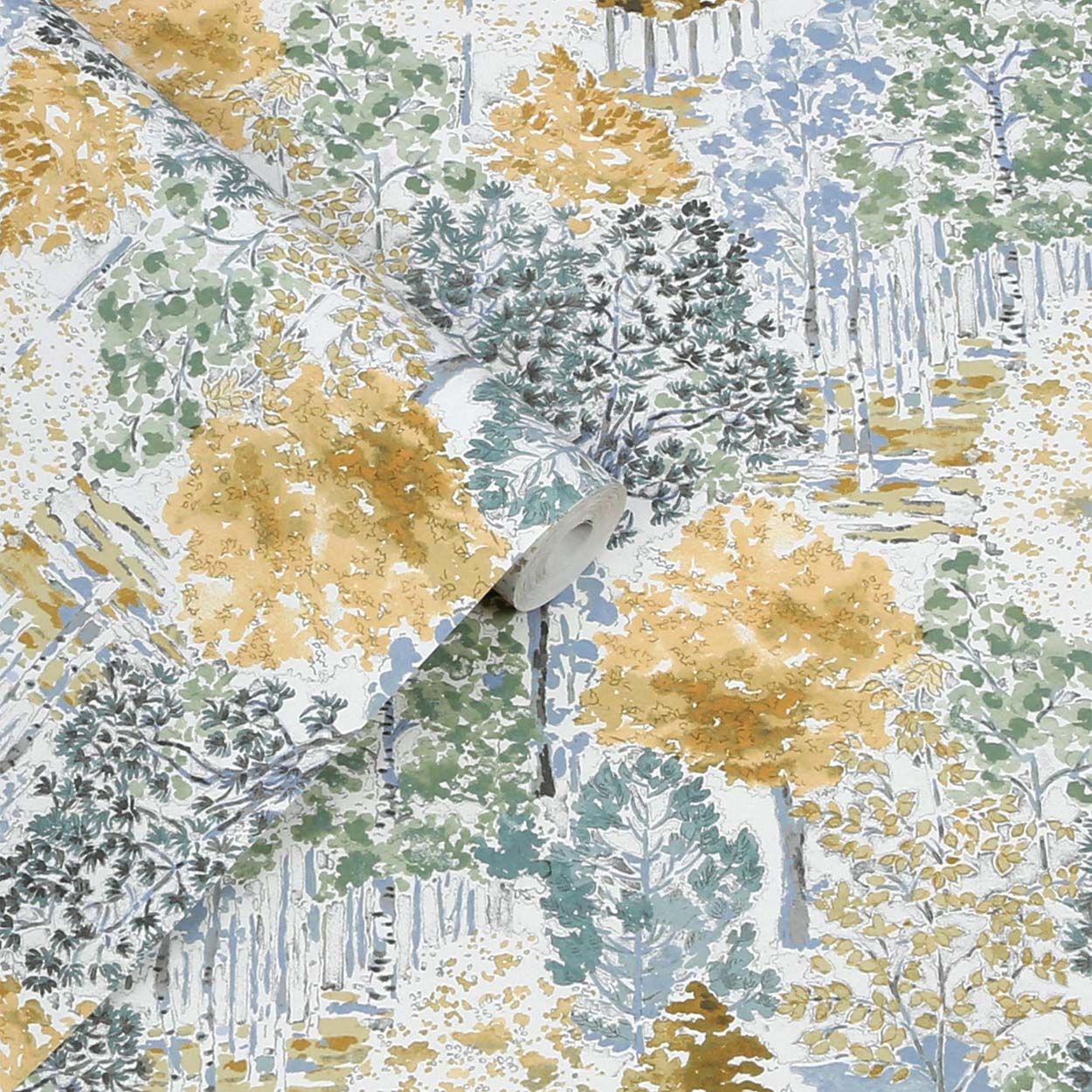 Laura Ashley Bernwood Ochre Yellow Wallpaper