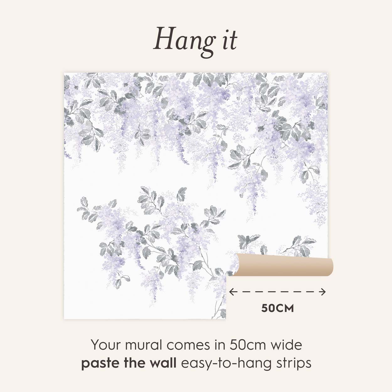 Laura Ashley Mirabelle Pale Amethyst Mural