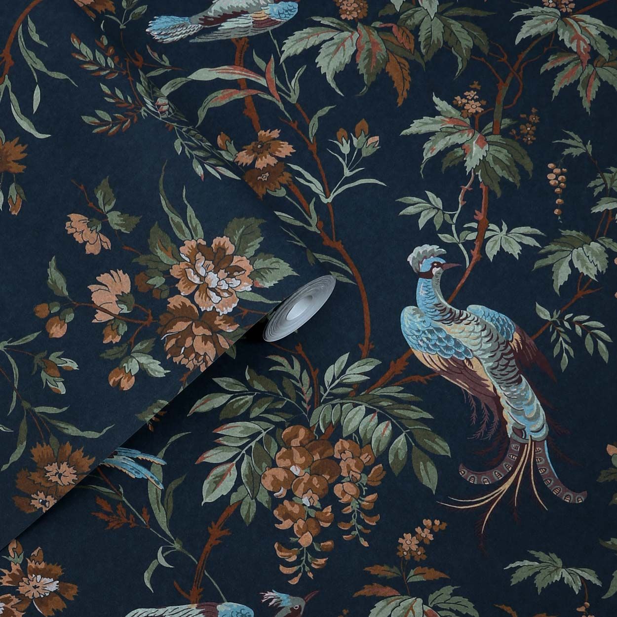 Laura Ashley Attleton Midnight Wallpaper