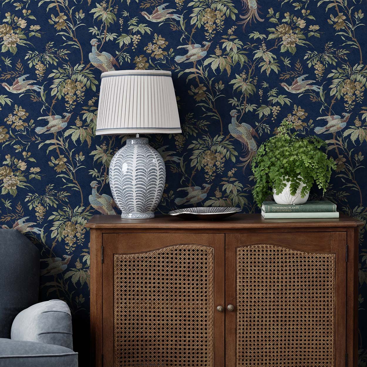 Laura Ashley Attleton Midnight Wallpaper