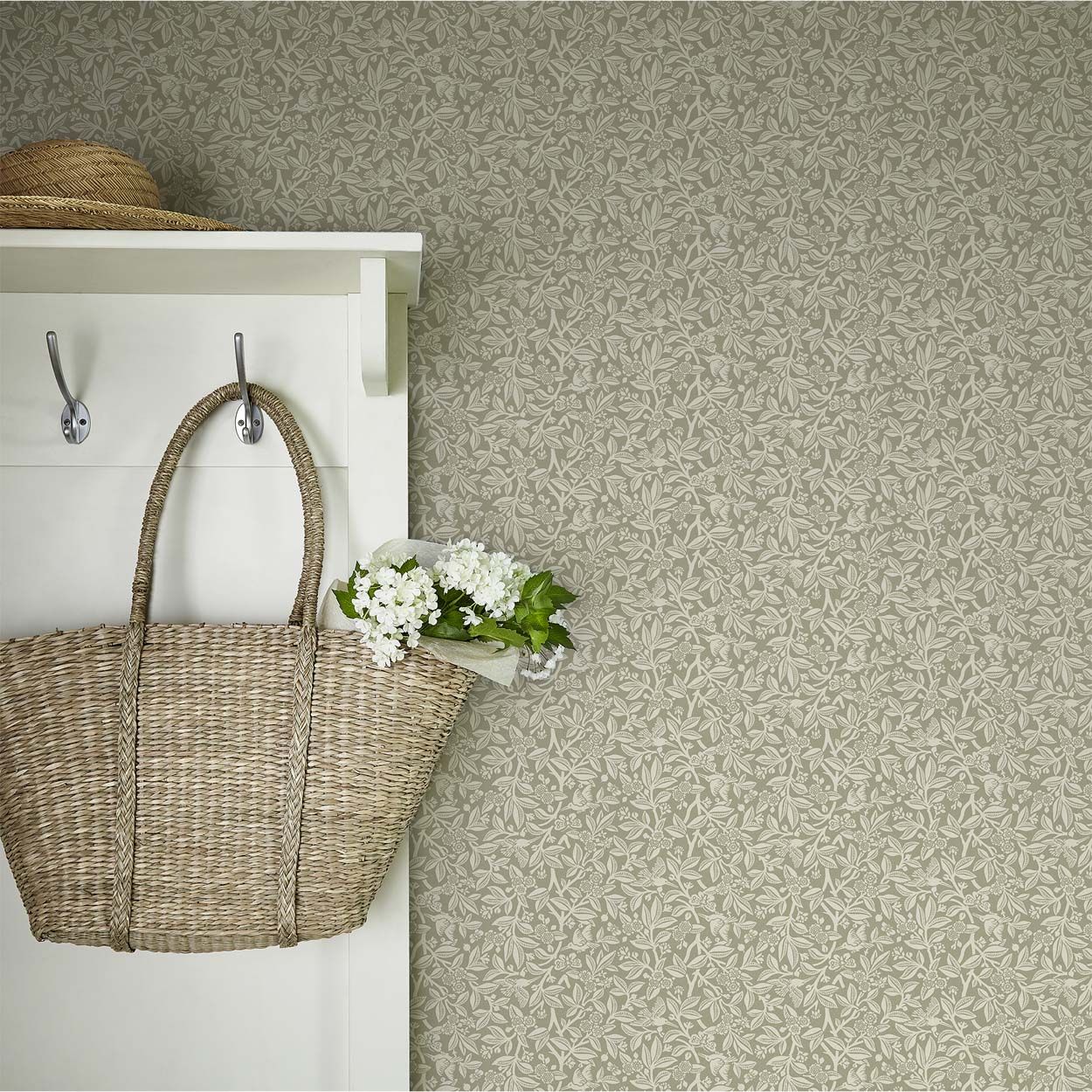 Laura Ashley Nutgrove Lichen Wallpaper