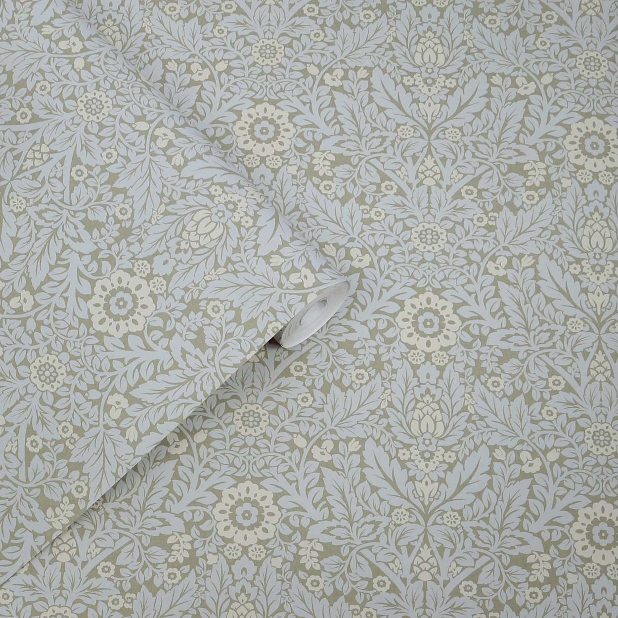 Laura Ashley Delamore Stone Grey Wallpaper
