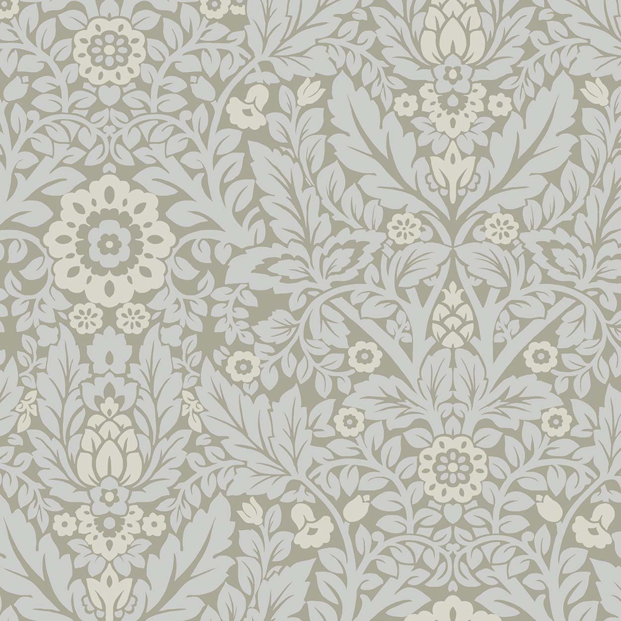 Laura Ashley Delamore Stone Grey Wallpaper