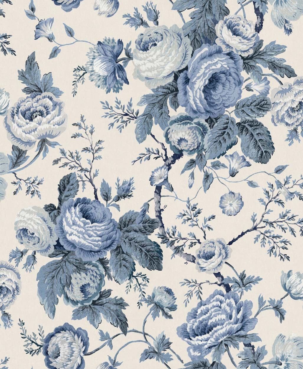 Laura Ashley Uffington Roses Dark Seapsray Wallpaper