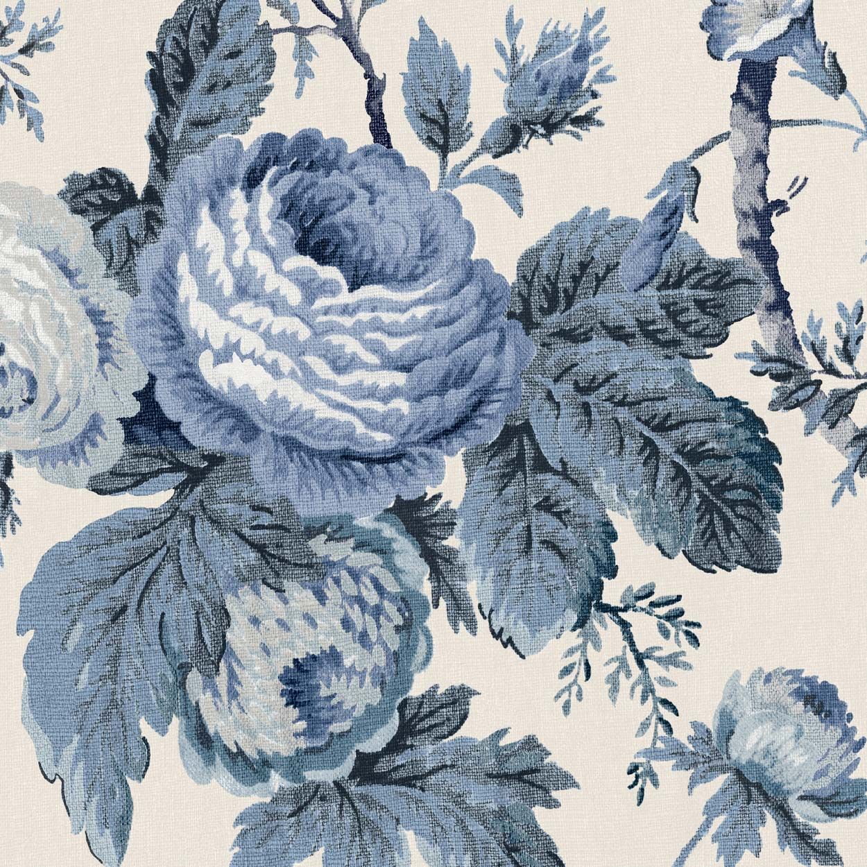 Laura Ashley Uffington Roses Dark Seapsray Wallpaper
