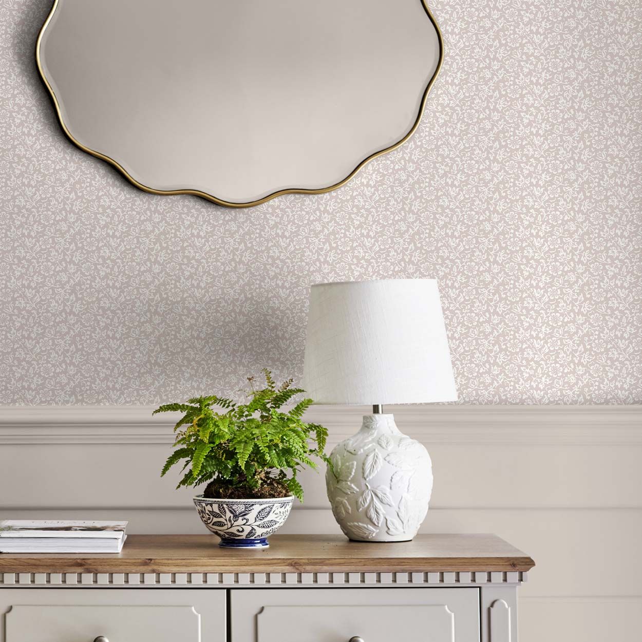 Laura Ashley Sweet Alyssum Plaster Pink Wallpaper