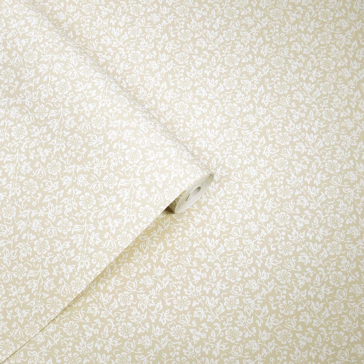 Laura Ashley Sweet Alyssum Twine Natural Wallpaper