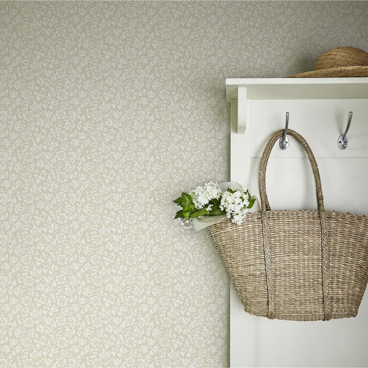 Laura Ashley Sweet Alyssum Twine Natural Wallpaper