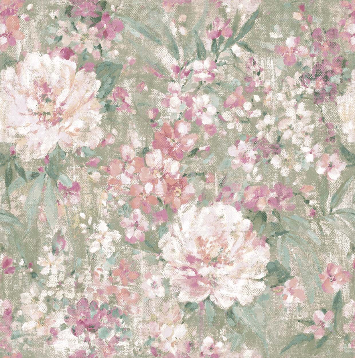 Laura Ashley Mayville Hedgerow Green Wallpaper