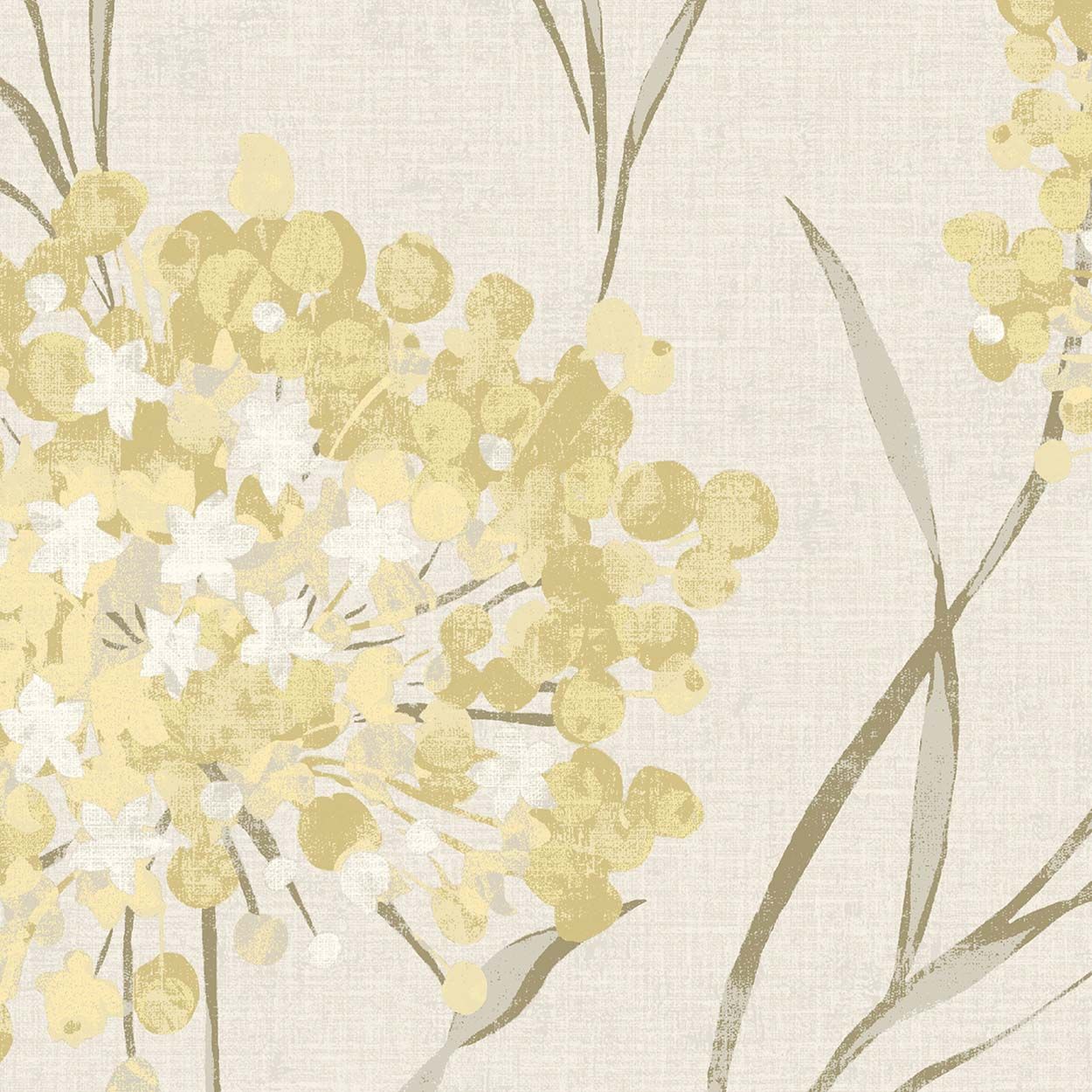 Laura Ashley Giselle Ochre Wallpaper