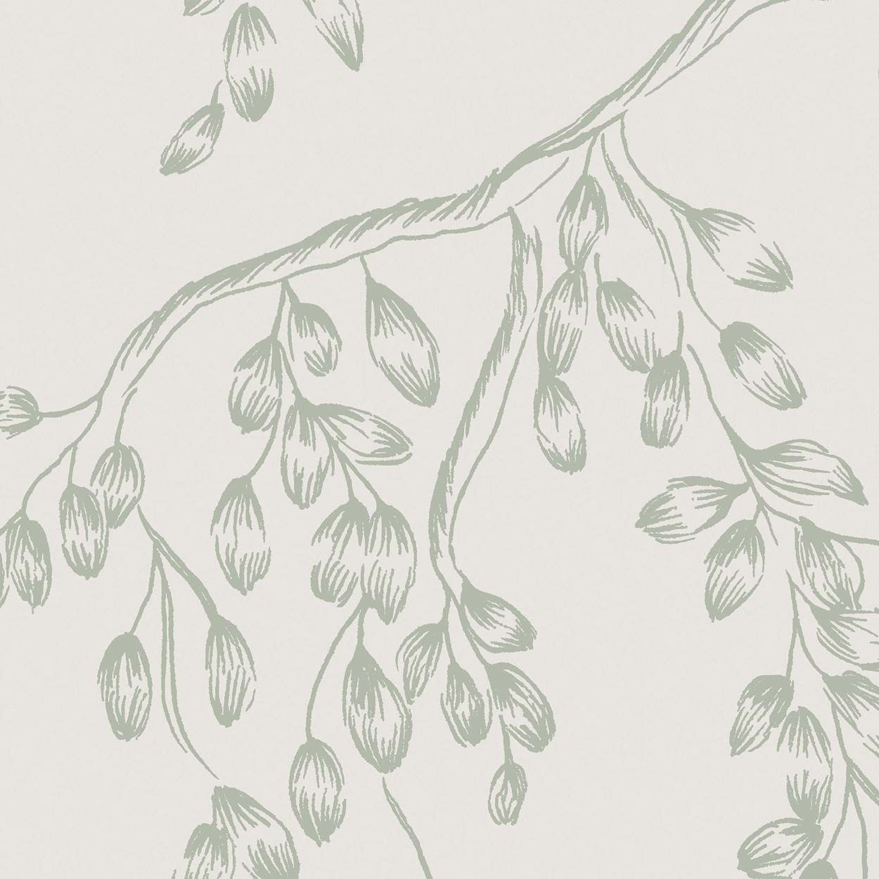 Laura Ashley Rainham Willow Sage Wallpaper