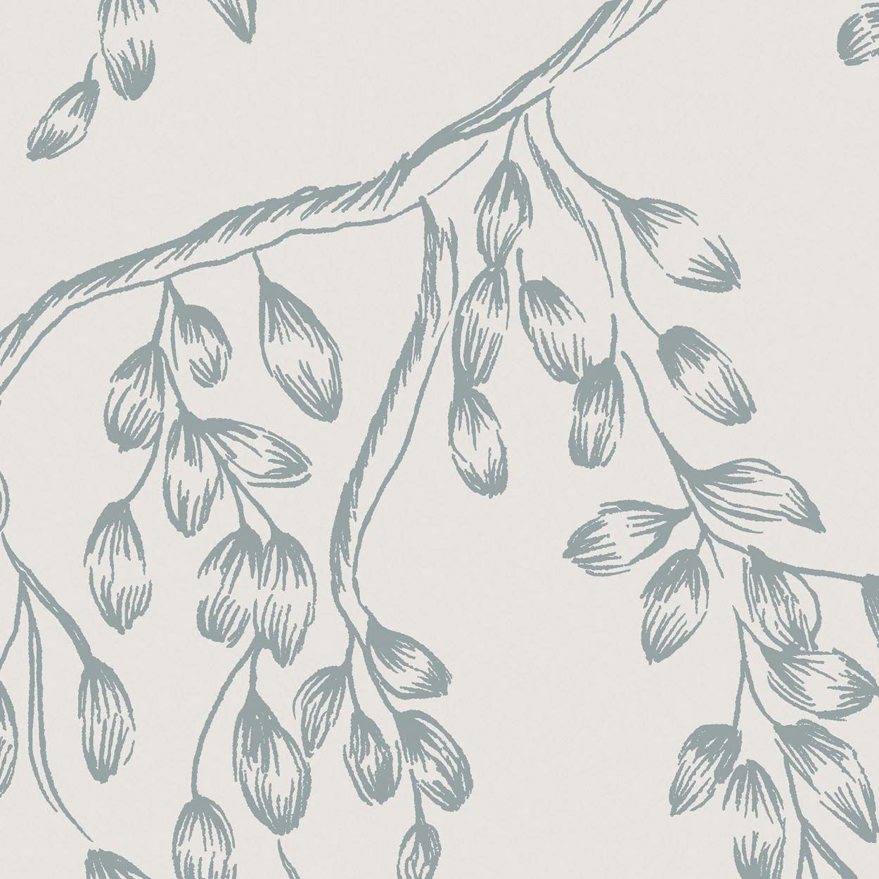 Laura Ashley Rainham Willow Newport Blue Wallpaper