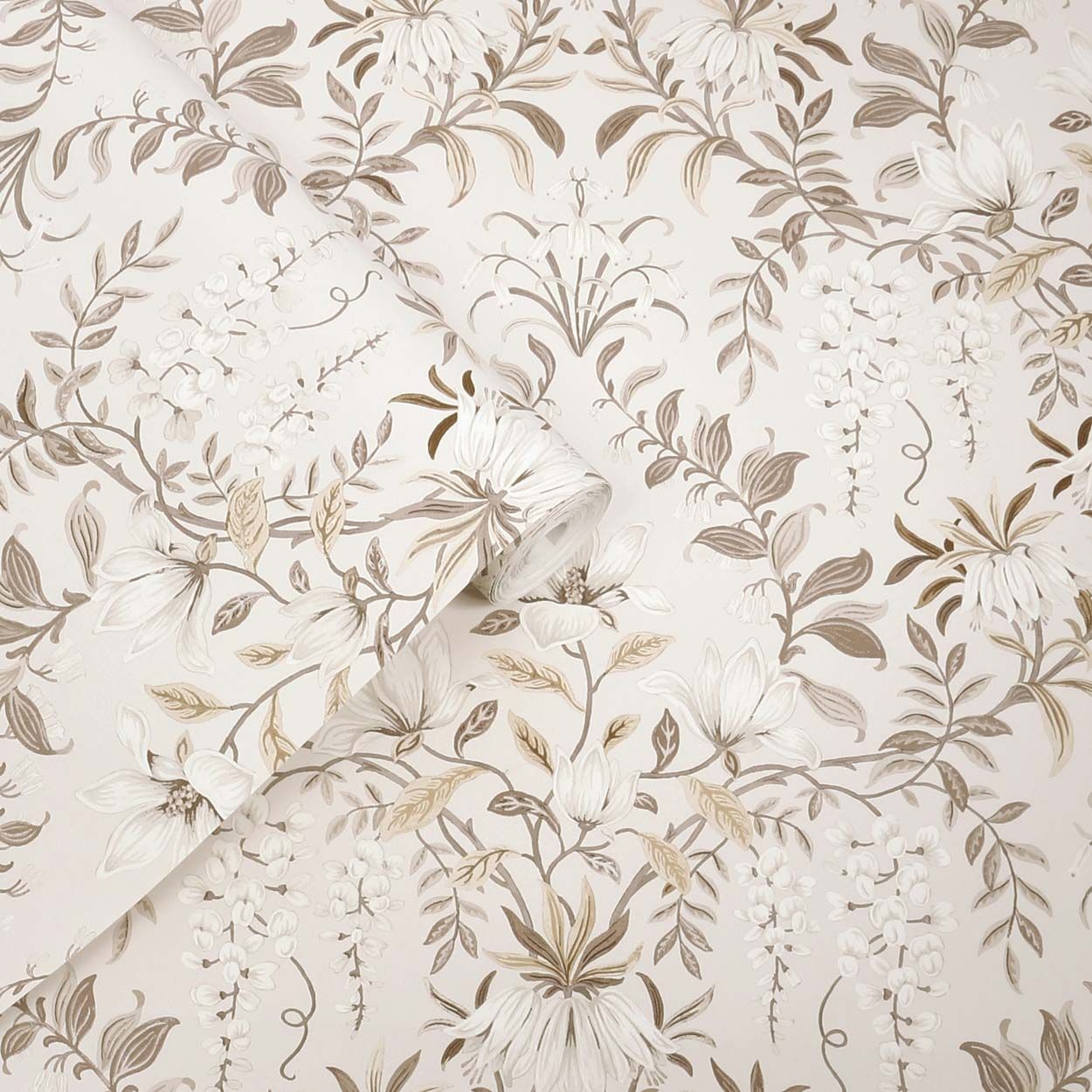 Laura Ashley Parterre Soft Natural Wallpaper
