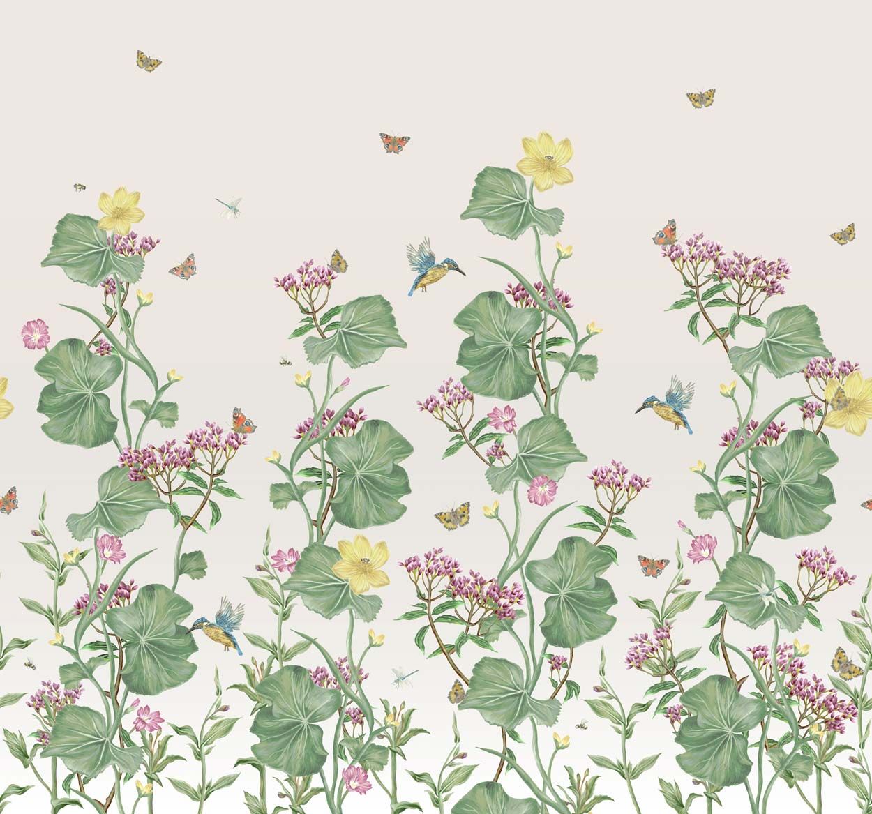 Laura Ashley Llanelli Green/Multi Fixed Size Mural