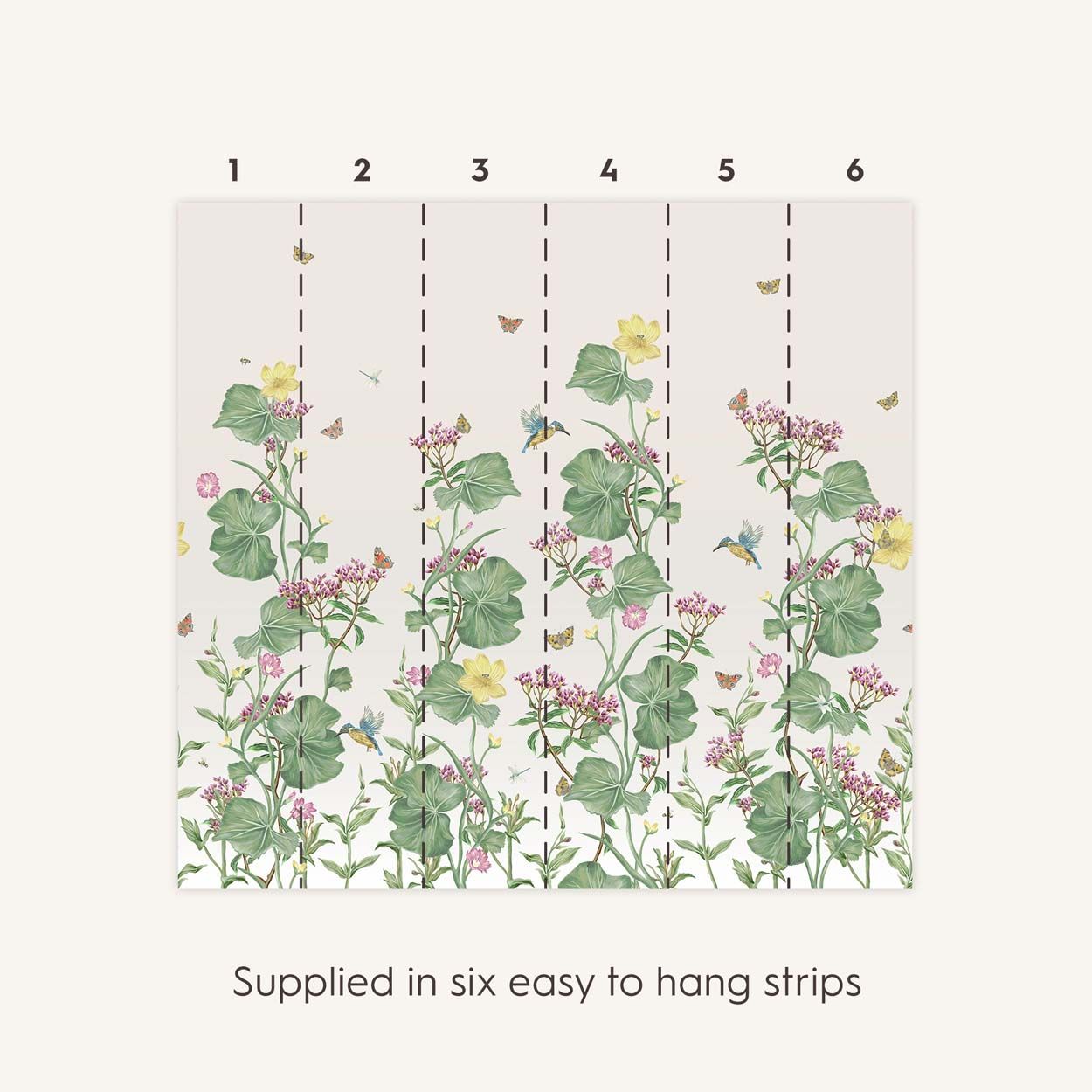 Laura Ashley Llanelli Green/Multi Fixed Size Mural