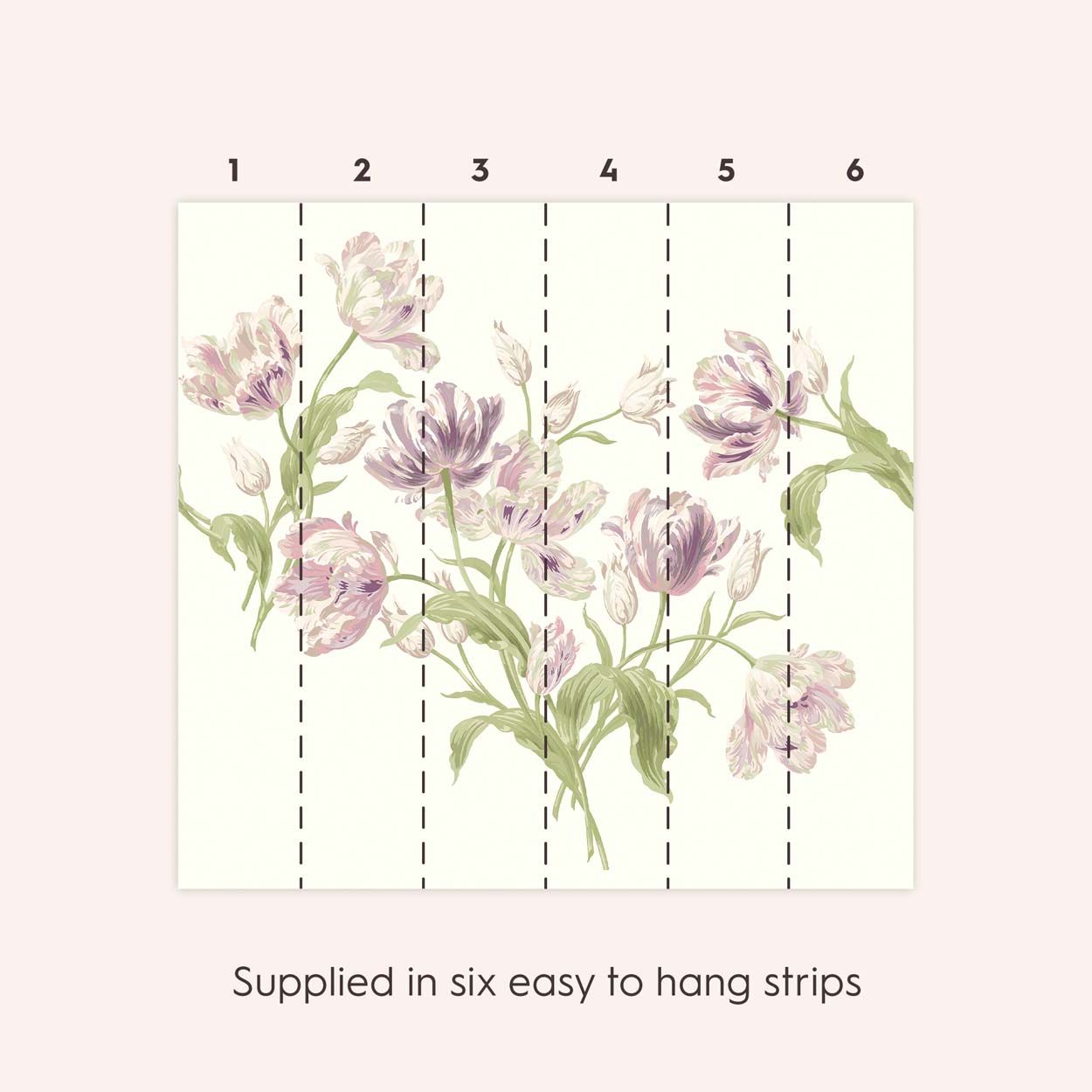 Laura Ashley Gosford Grape Fixed Size Mural