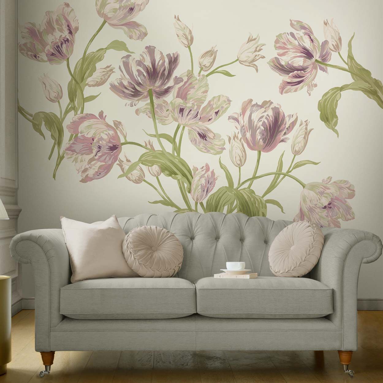 Laura Ashley Gosford Grape Fixed Size Mural