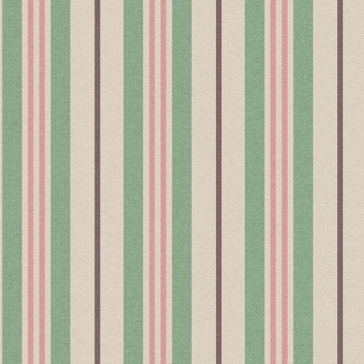Joules Grove Stripe Pink/Green Wallpaper