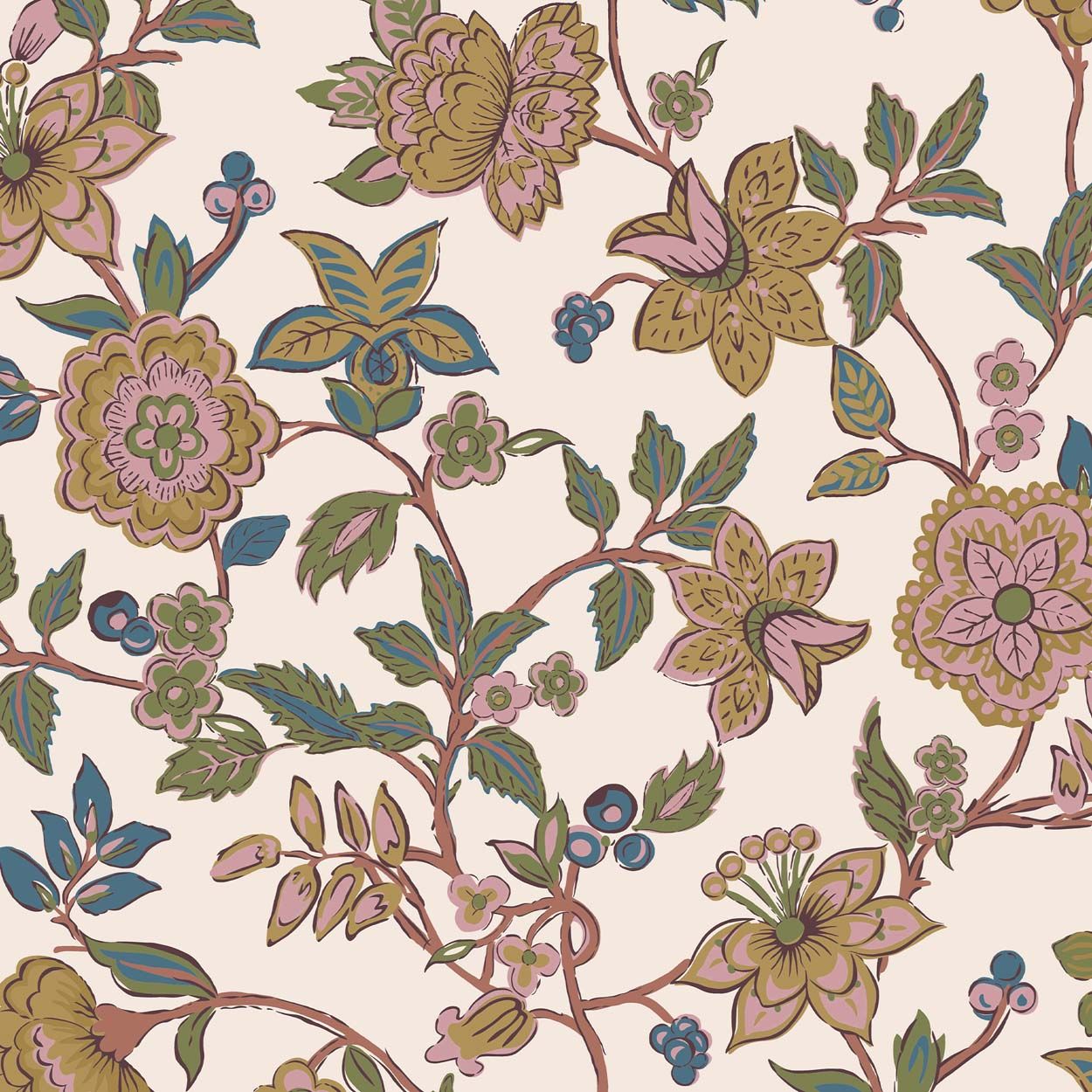 Joules Scot Floral Cream/Multi Wallpaper