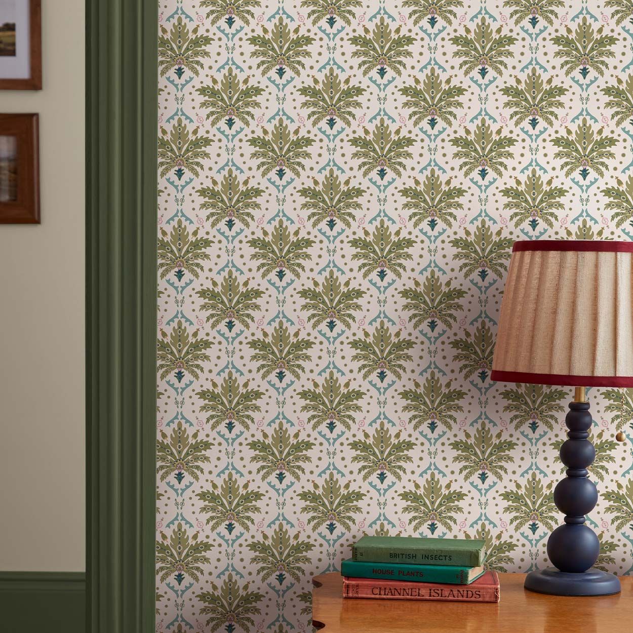 Joules Palm Geo Print Cream/Multi Wallpaper