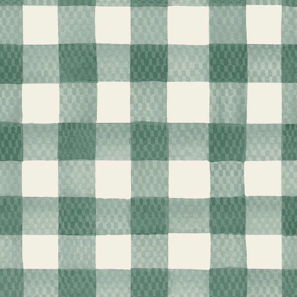 Cath Kidston Painted Gingham Green Wallpaper