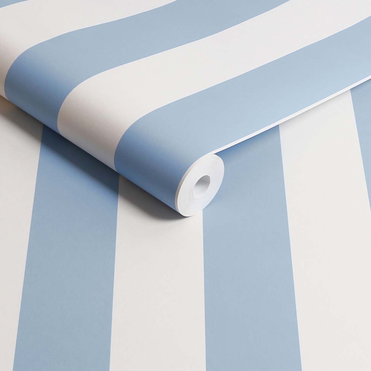 Cath Kidston Canopy Stripe Blue Wallpaper