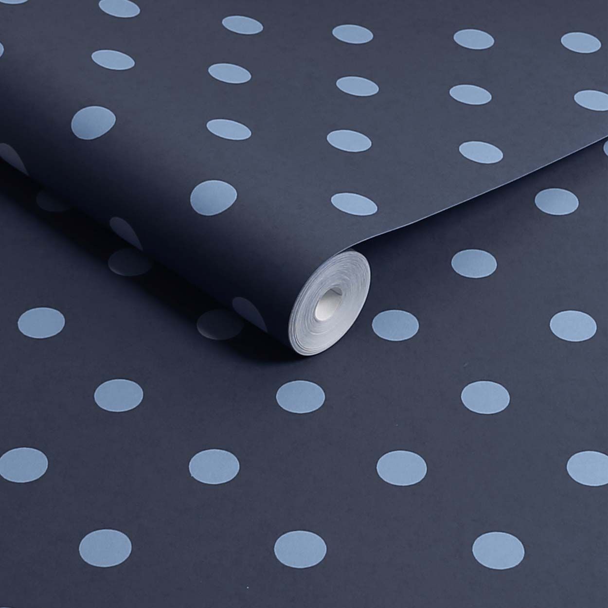 Cath Kidston Button Spot Navy Wallpaper