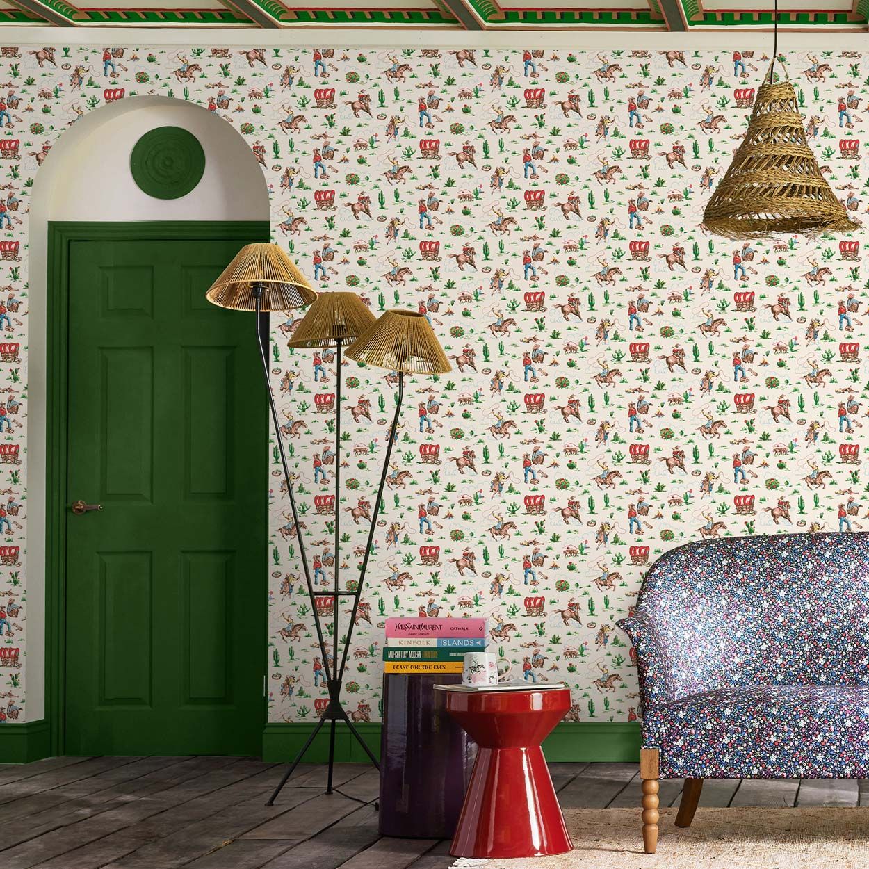 Cath Kidston Cowgirls Multi Wallpaper